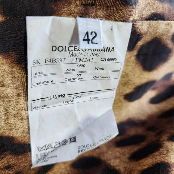 Dolce & Gabbana Grey Skirt US6 IT42 Wool Cashmere Zip Slim Fit - Picture 4 of 6